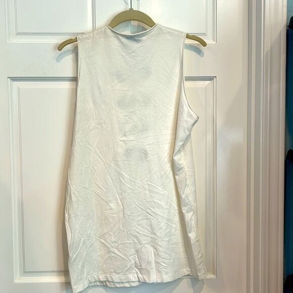 3-1 Phillip Lim Bohemian Sleeveless Lace-Front Top, White S - Picture 6 of 10